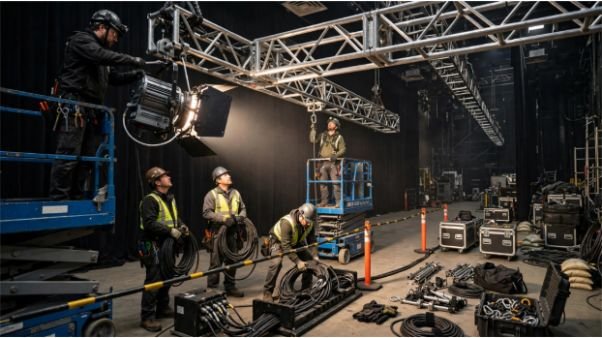 How To Secure Suspended Equipment On A Film Set Safely