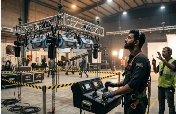 Test Hoists, Controls, and Crew Communication