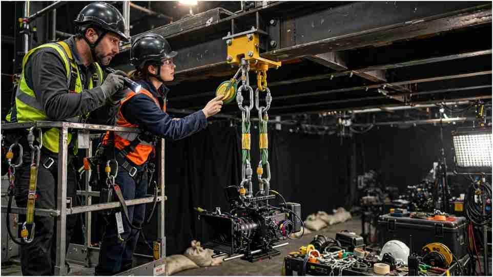 safe rigging anchor points for film production