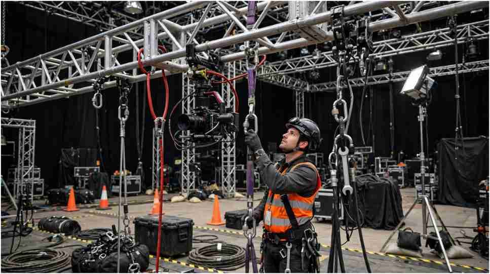 shackle and sling safety for film rigging