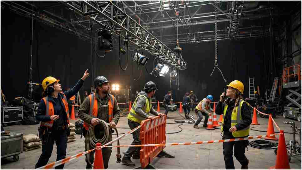 film set rigging emergency procedures