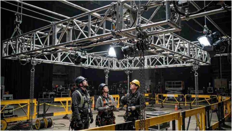safe temporary rigging structures for film sets